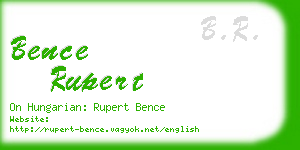 bence rupert business card